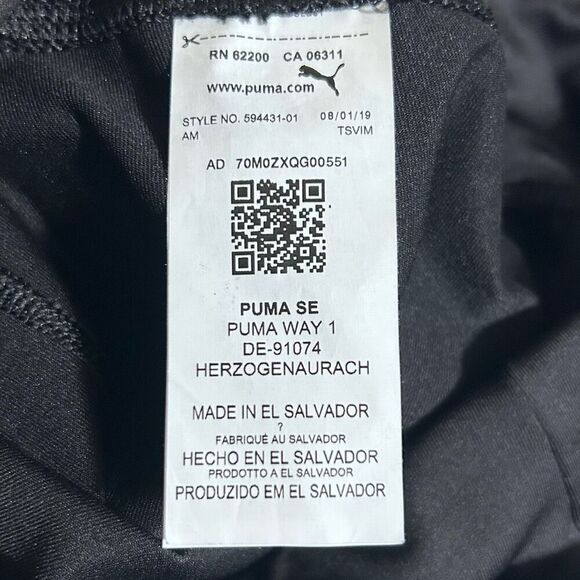 Puma Modern Sports Fold-up Leggings Women's Medium Black Pull-on Activewear - Picture 11 of 13